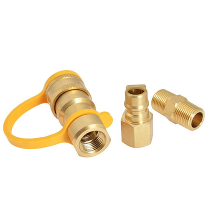 Gold brass 3/8-inch propane tank conversion charging connector