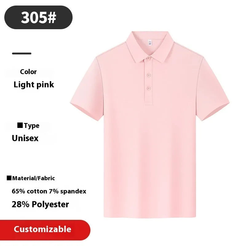 Collared short-sleeve polo shirt in long-staple cotton, loose fit with side slit, solid colour summer top