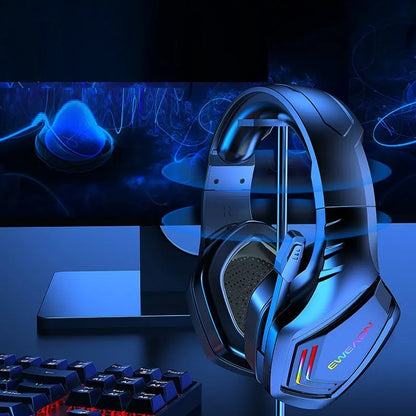Black RGB version wireless over-ear Bluetooth headset with noise cancellation