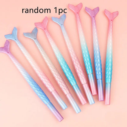 Cartoon mermaid design pen with a 0.38mm needle tip on a plastic barrel.