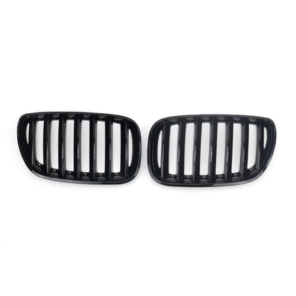 Bright black ABS plastic mesh grille for BMW X5 E53 middle section replacement