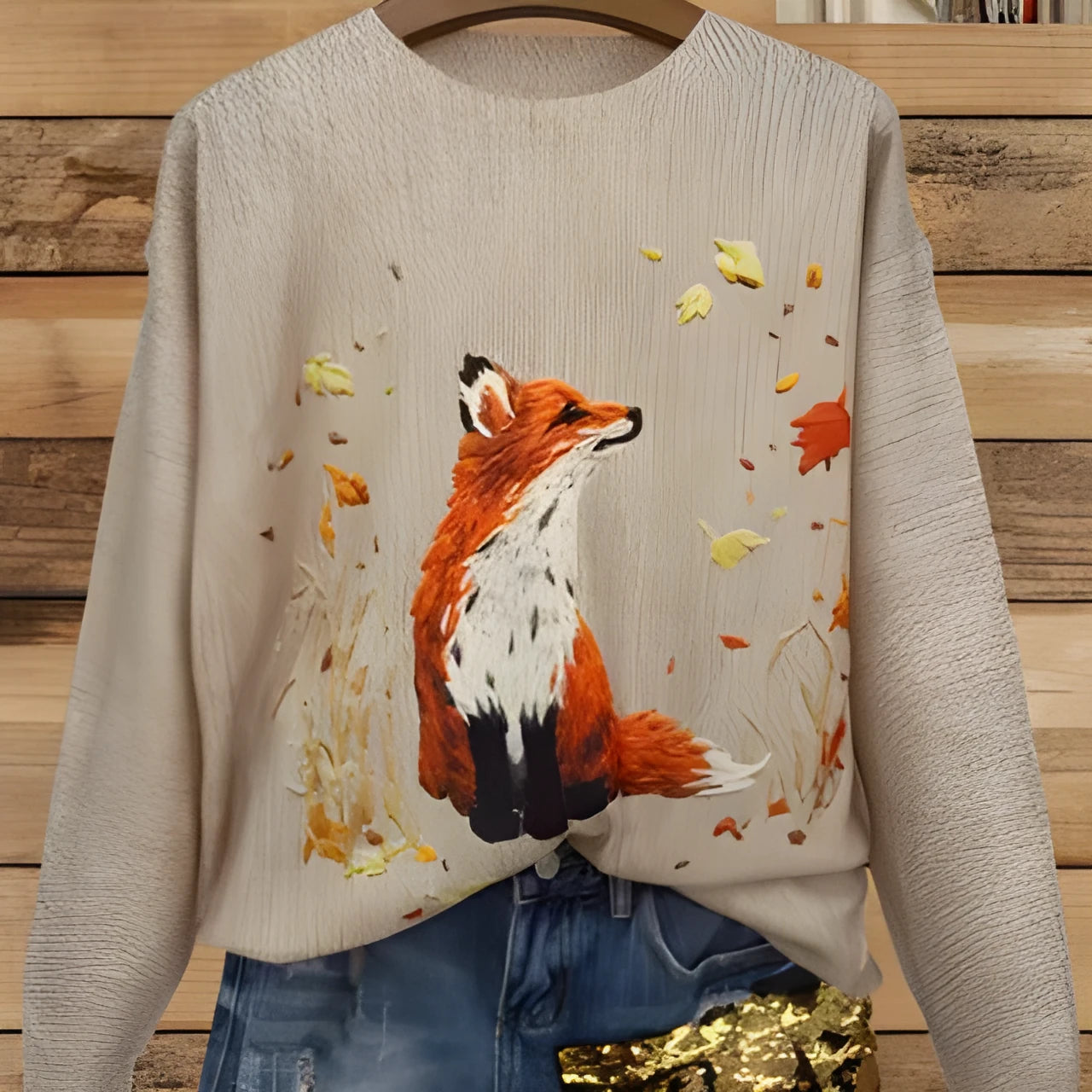 Loose fit lapel collar printed top in 95% polyester, available in sizes S to 5XL.