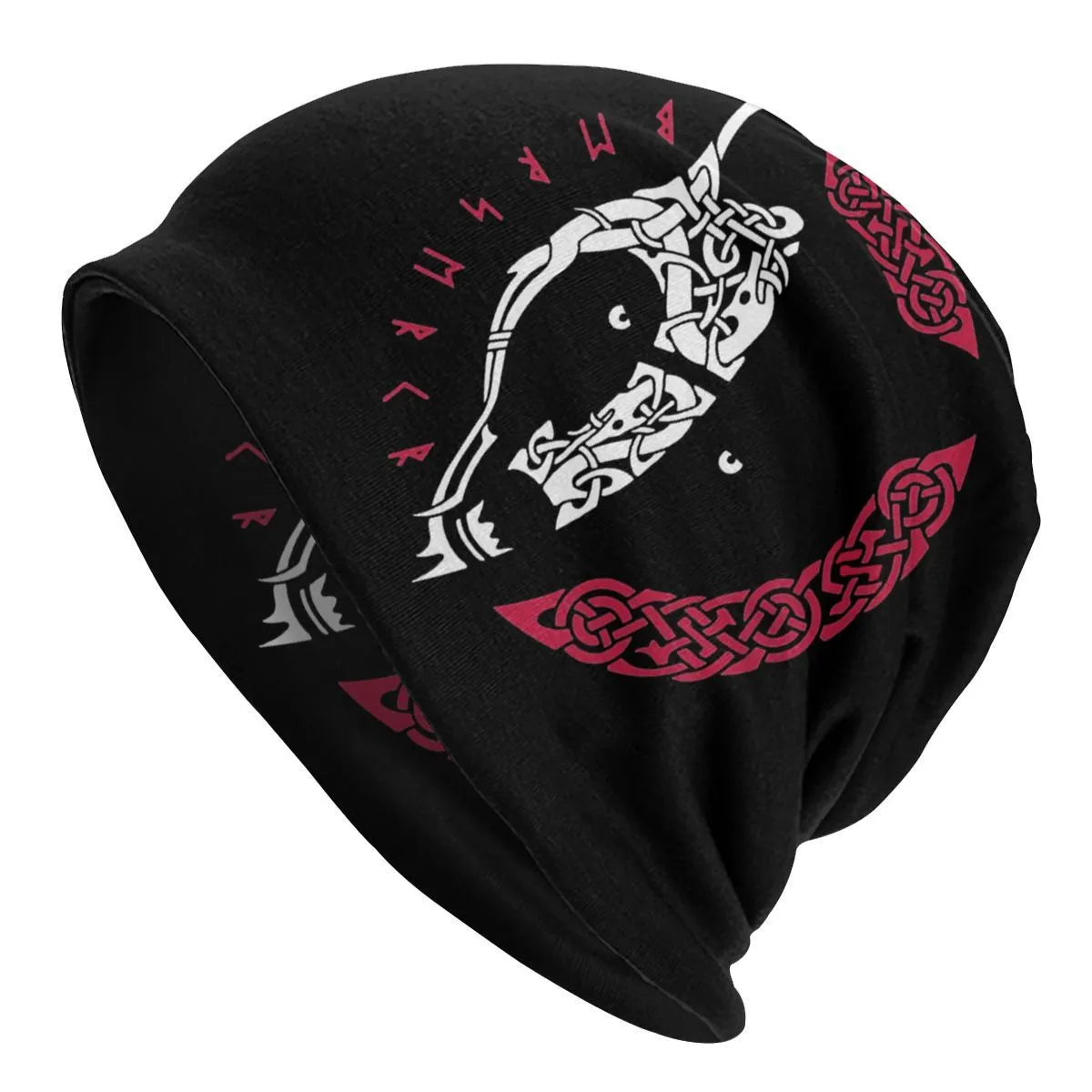 Viking totem wolf print double-layer elastic sleeve cap in various colours for hip hop street dance