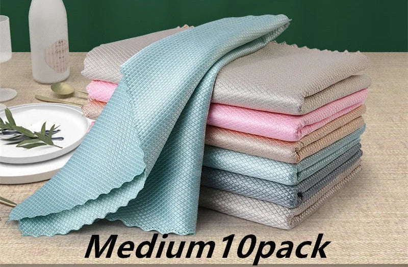 Yunlijie microfiber dish cloth set for kitchen cleaning