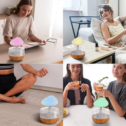 Soothing Cloud Humidifier with Relaxing Mood Lighting, Compact and Portable Design for Home or Office Use