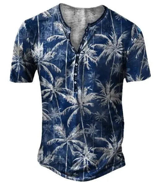 Men's simple lapel button short sleeve sport shirt in polyester bird eye cloth, shown in a neutral colour.
