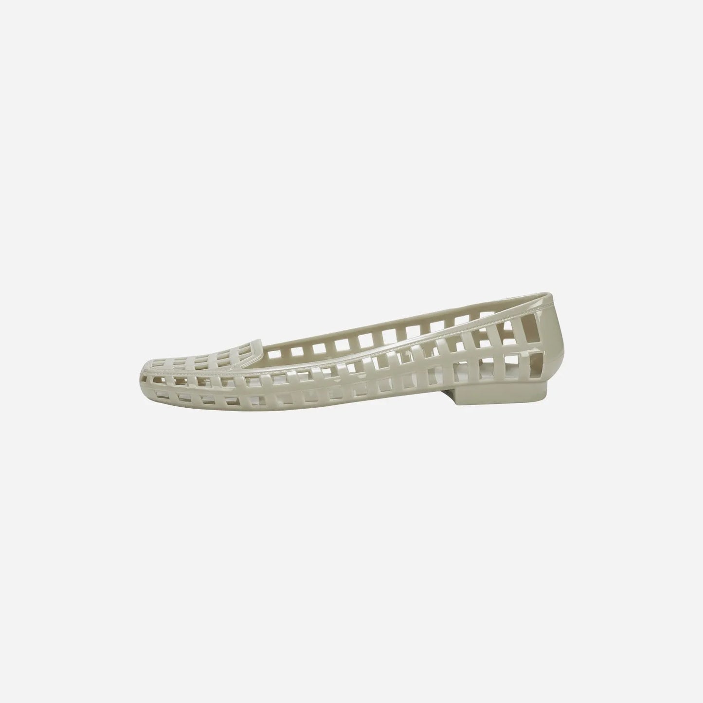 Square toe PVC gel sliders in transparent colour with slip-on design for outdoor leisure wear