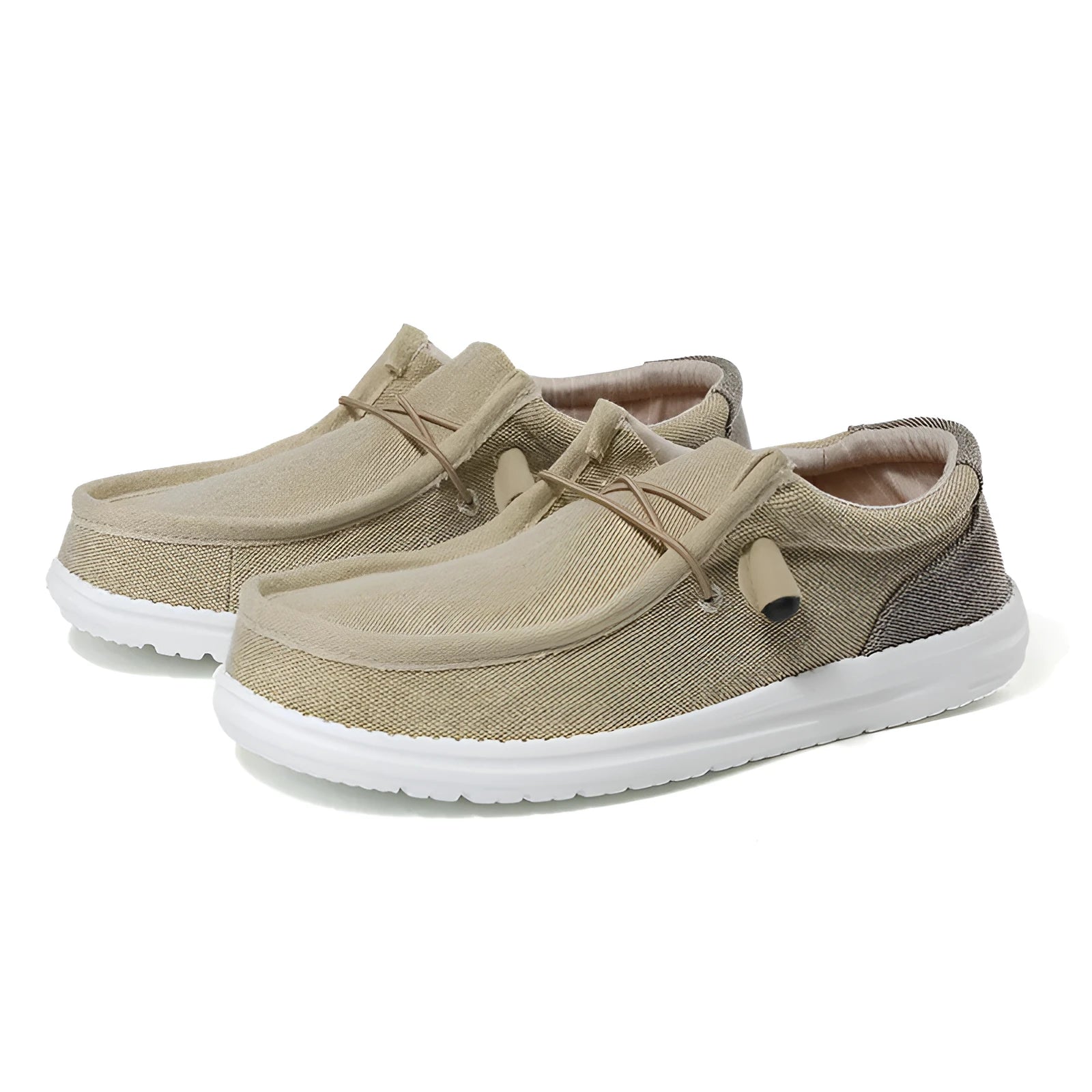 Green and orange men's canvas casual shoes with a coloured mosaic spliced pattern and round toe.