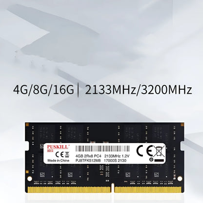 DDR4 laptop memory module with 16GB capacity and 2666MHz speed for notebook upgrades