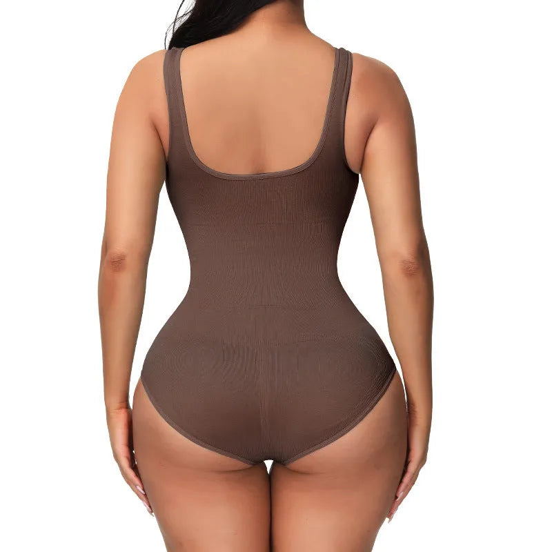 Seamless nylon bodysuit for waist support and body sculpting in multiple colours
