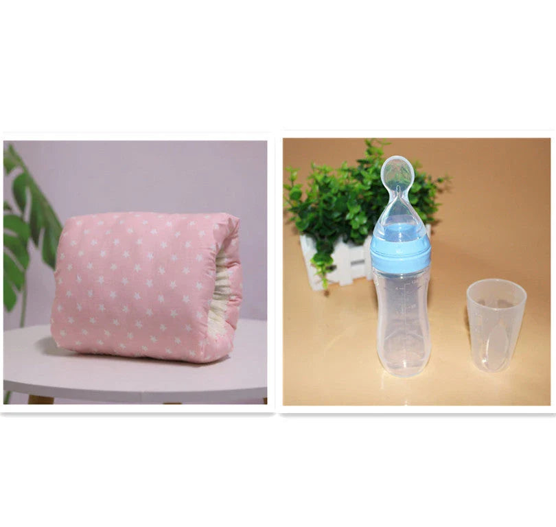 Adjustable nursing pillow with various color options, designed to provide comfort and support for breastfeeding mothers