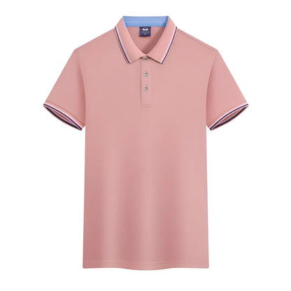 Slim fit ice silk quick-drying polo shirt for work clothes in blue gray colour