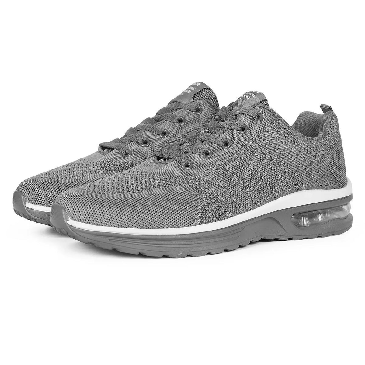 Casual Flyknit running shoes in multiple colours with mesh uppers and a round toe design.