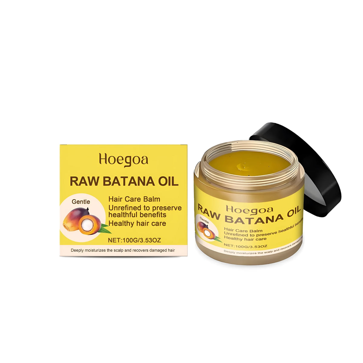 100g Batana Hair Growth Cream container with natural ginger and Platthana oils