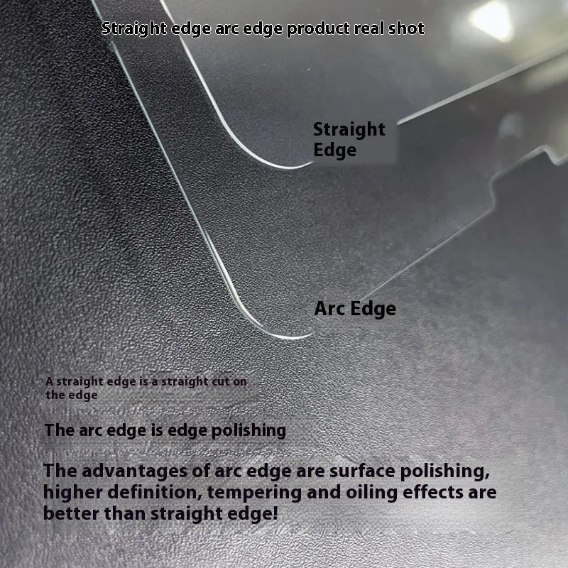 Tempered glass screen protector for Samsung Galaxy Tablet showing HD clarity and full-screen coverage.