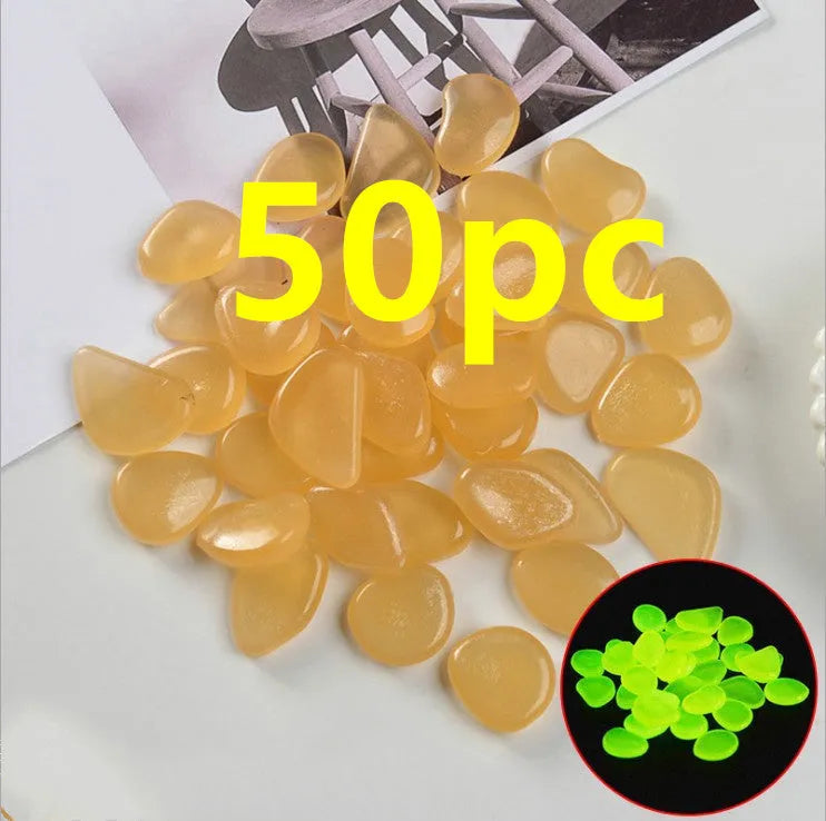 Qiming fluorescent luminous stones in mixed colours for aquarium and garden decoration