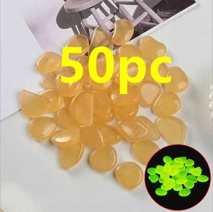 Qiming fluorescent luminous stones in mixed colours for aquarium and garden decoration