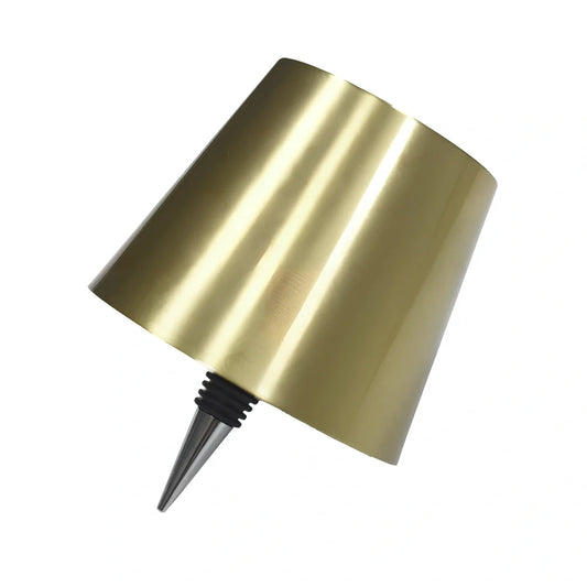 Wireless LED desk lamp in black tricolour finish, bottle-shaped with detachable base and touch control for 2000mAh powered lighting