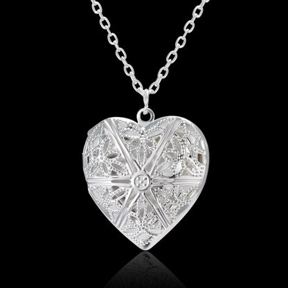 Personalized Heart-Shaped Photo Frame Necklace with various color options, showcasing the unique design and ability to display a cherished photo