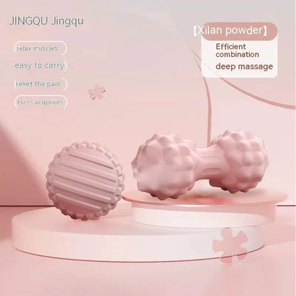 6cm pink TPR round foot massage relax yoga ball for trigger point release