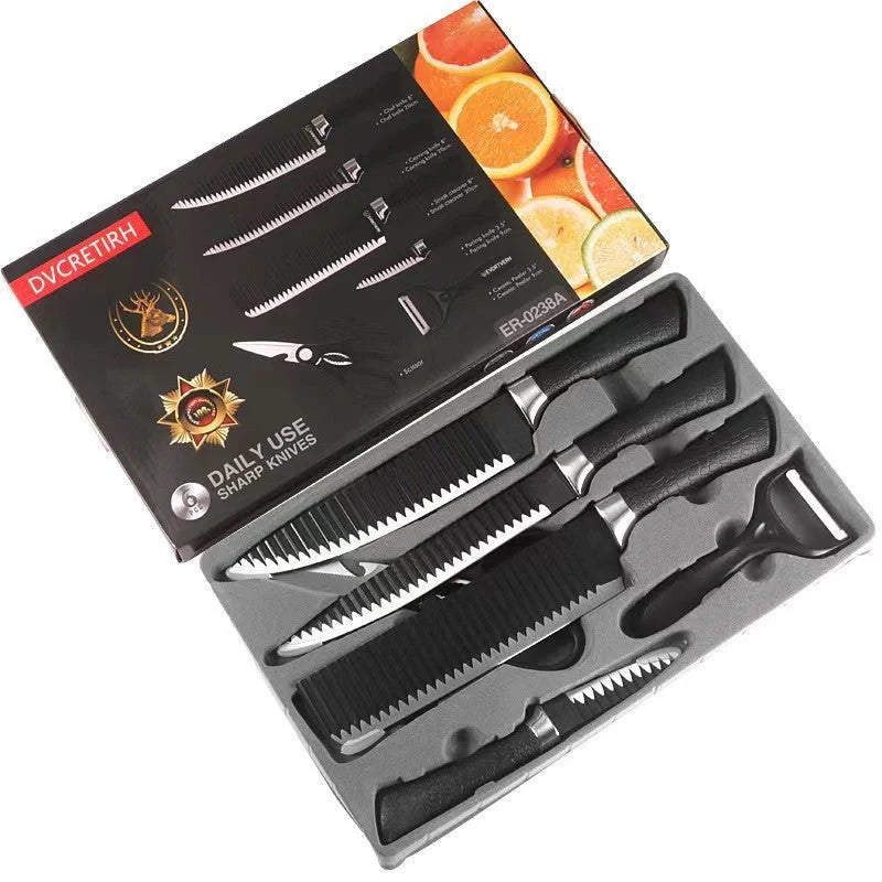 Premium Stainless Steel Kitchen Knife Set with ergonomic handles and sharp blades