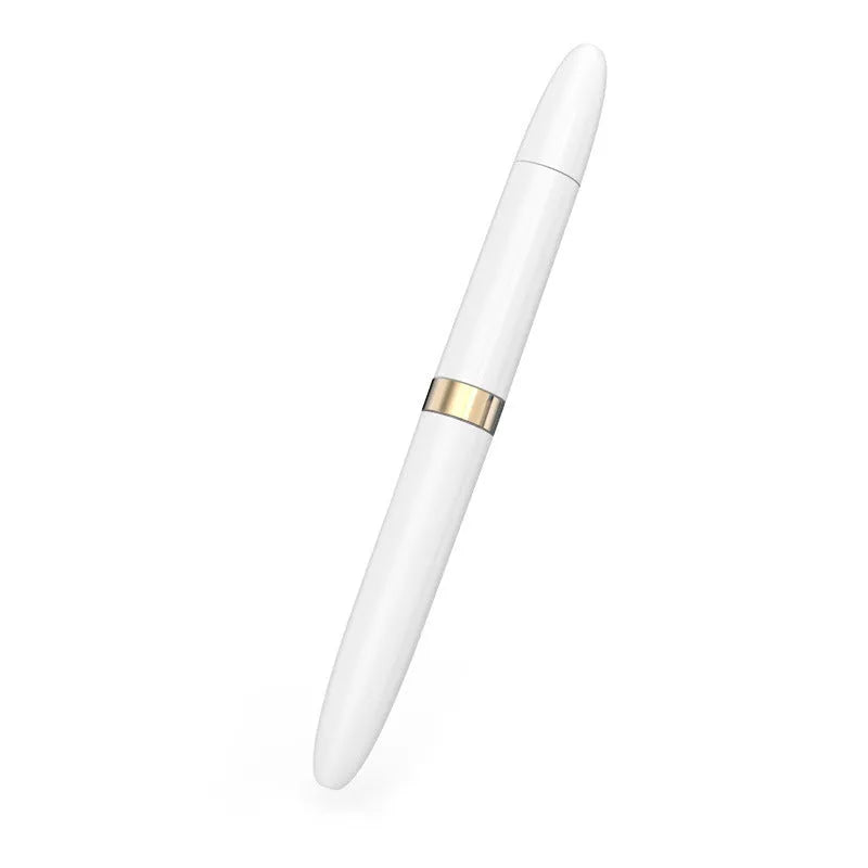 Blue headphone cleaning pen with metal tip, brush, and flocking sponge for electronics