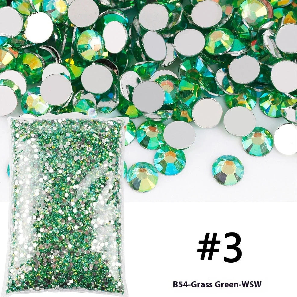 Resin flat magic colour nail rhinestones with eight-mesh pattern in assorted colours and sizes for nail art decoration
