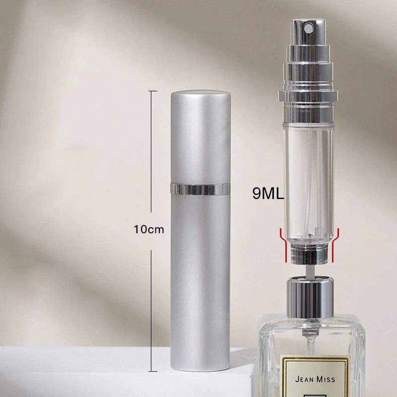 Compact perfume vaporizer in various colours with leak-proof design
