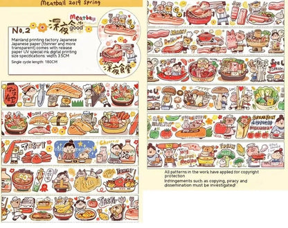 Haemorrhoid tape packaging stickers with cartoon characters, 42 styles, Japanese paper, 5 cm size