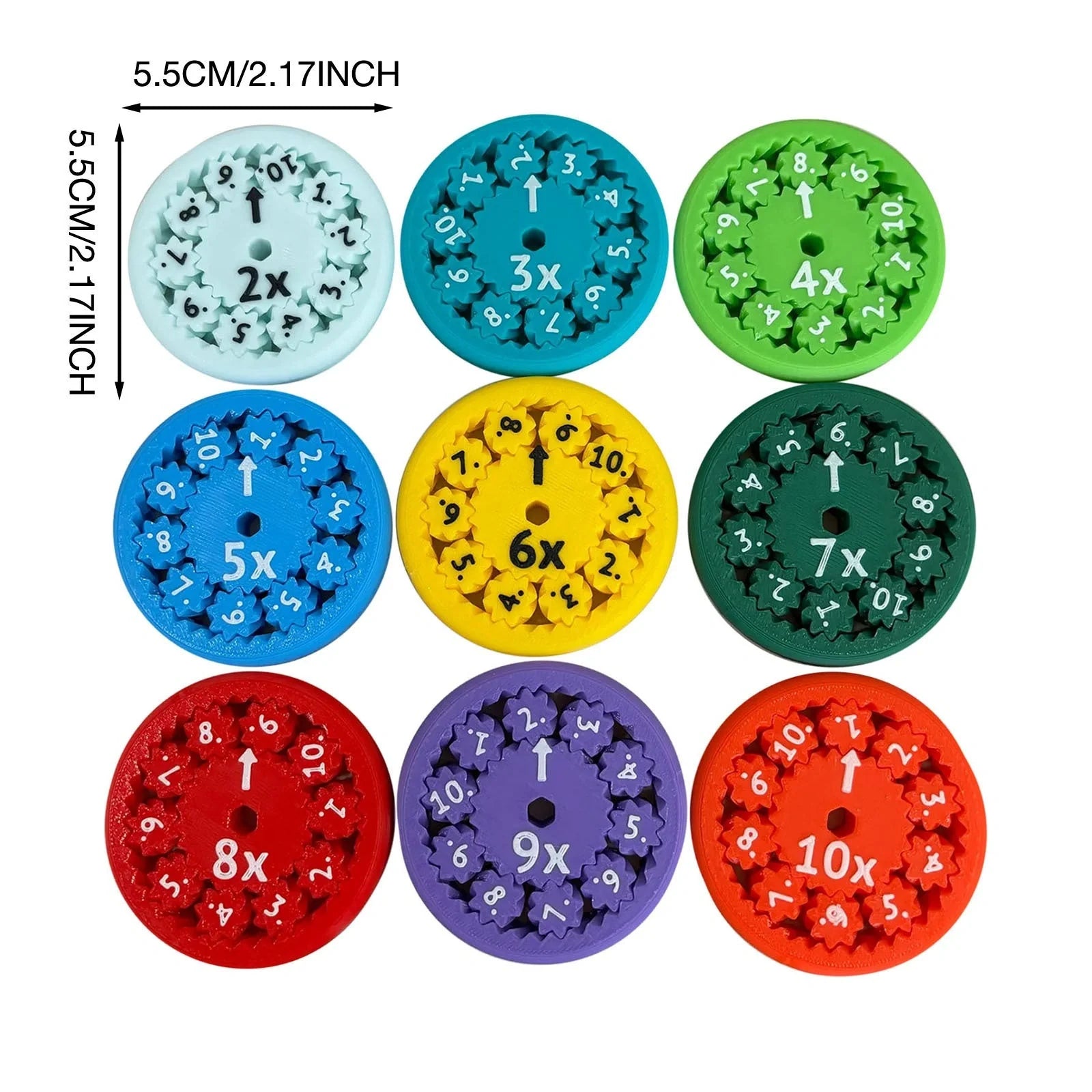 Vibrant Math Fidget Spinners for educational fun and stress relief