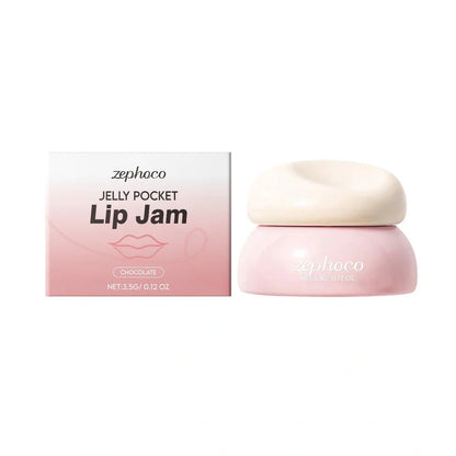 Jelly moisturising lipstick in Brown, Choco, and Watermelon Red shades with beeswax and shea butter formula