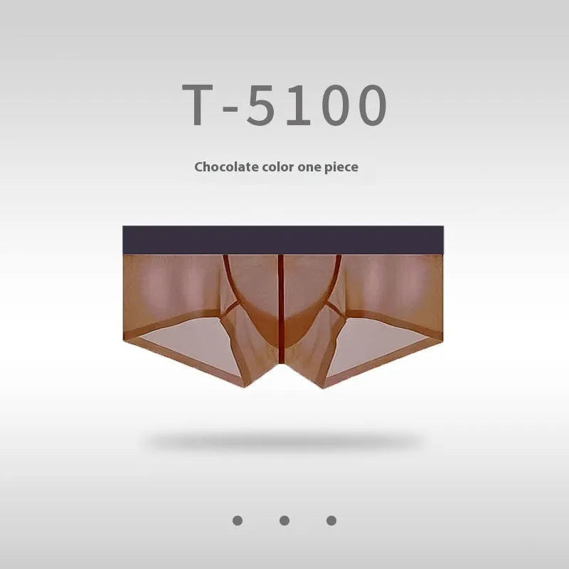 Men's ice silk seamless low waist underwear in multiple colours with ultra-thin quick drying fabric