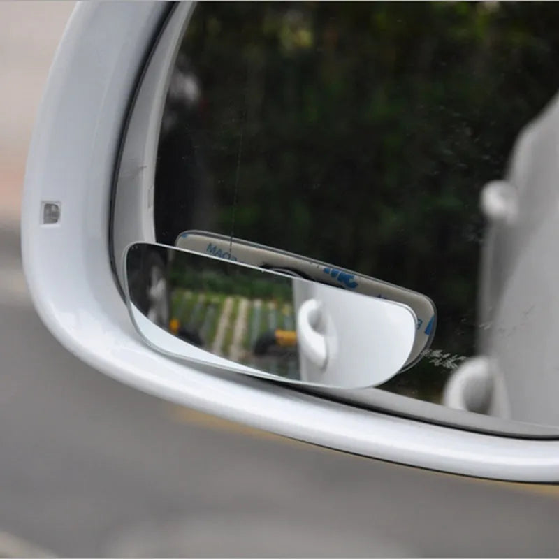 Glass Boundless HD Adjustable Rearview Mirror for cars to eliminate blind spots, made from real glass with a PC frame and sponge adhesive for personalised angle adjustment, universal basic fit approximately 9cm in length.