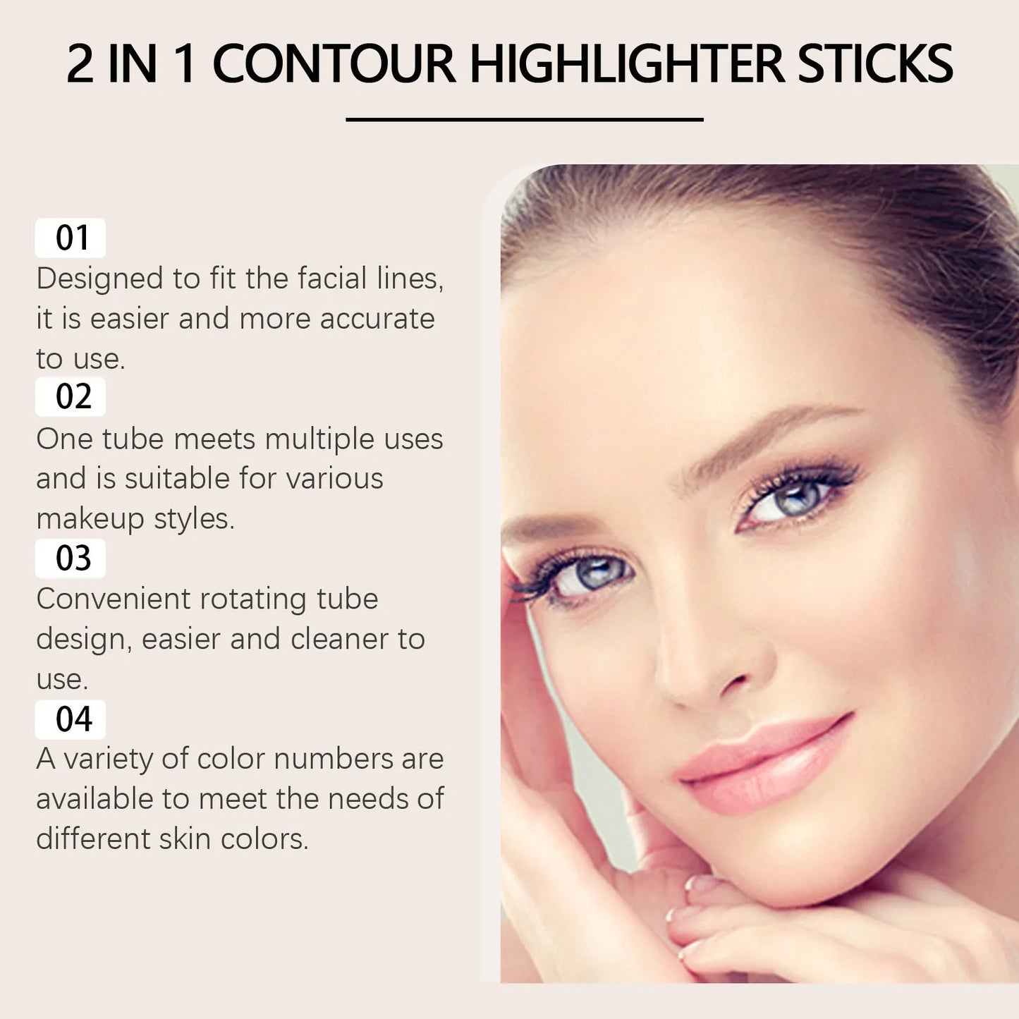 Dual-ended 2-in-1 brow highlighter and repair pen in natural light brown.