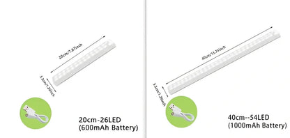 Wireless LED motion sensor night light with magnetic mounting in various sizes
