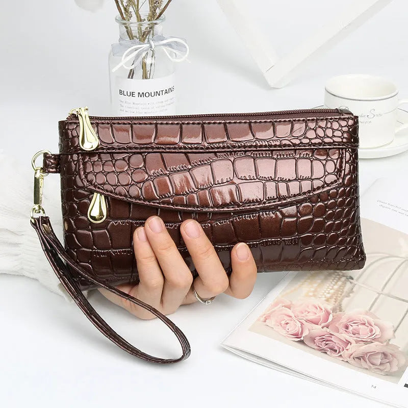Women's black soft PU leather messenger bag with shoulder strap and square design