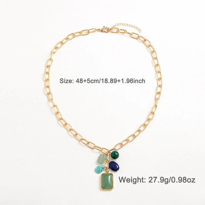 Elegant pendant necklace with a modern geometric design in vibrant colours, perfect for the discerning British woman.