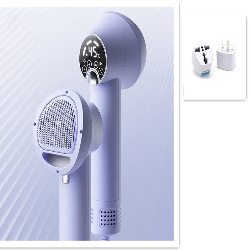 Premium Pet Hair Dryer with powerful 300W motor, whisper-quiet operation, and dual-speed settings for gentle, stress-free grooming of dogs, cats, and other pets.