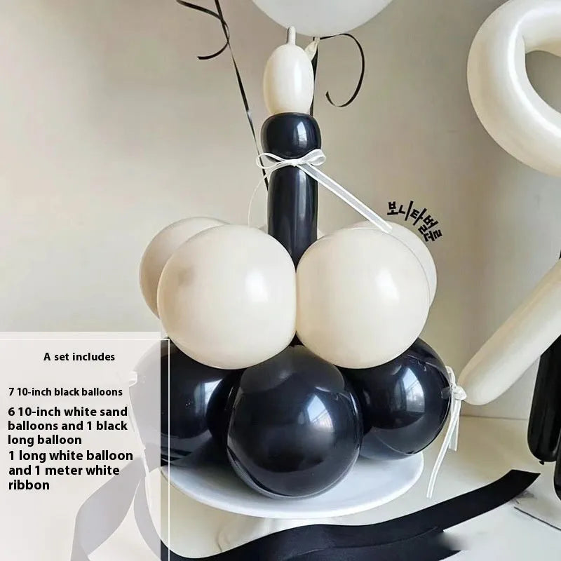 Balloon bouquet DIY kit for cake decorating with round balloon and 10 style options