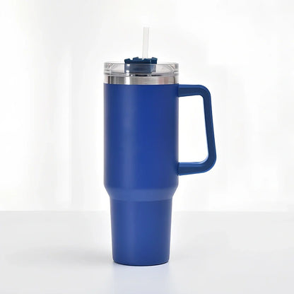 304 stainless steel vacuum cup with double-wall insulation showing 40oz capacity and 26cm height dimensions