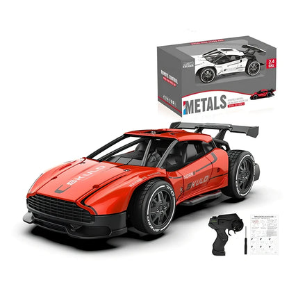 2.4G 4-channel RC drifting car in grey colour with handle remote controller and USB cable