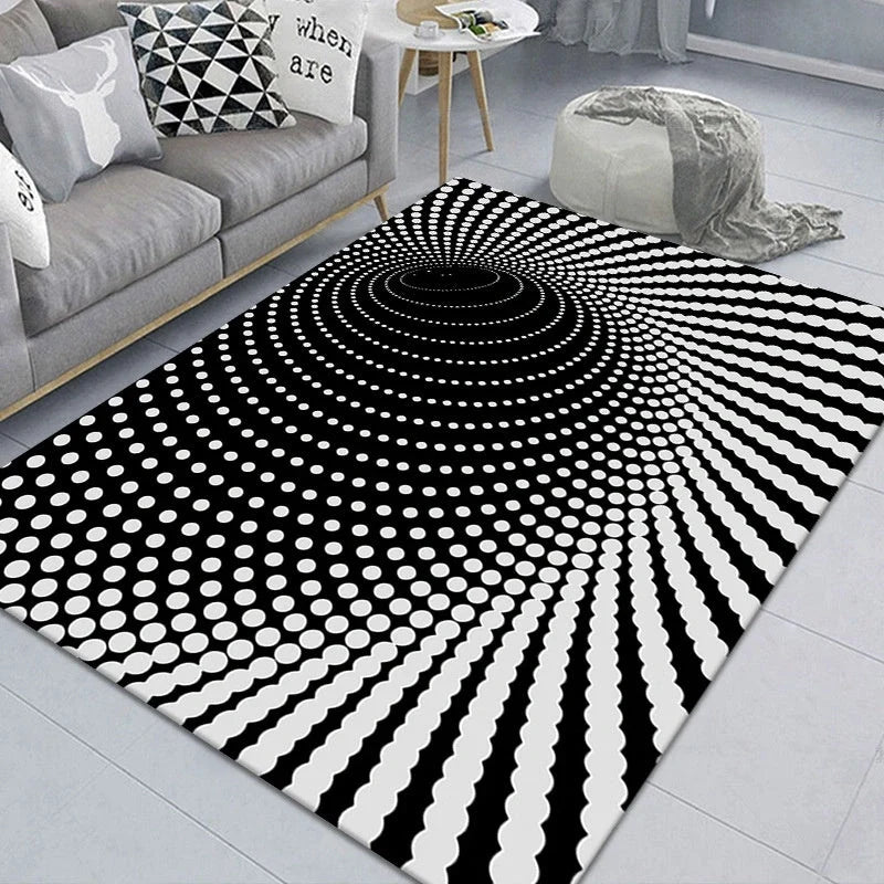 3D Geometric Stereoscopic Illusion Floor Mat in vibrant colours with non-slip base