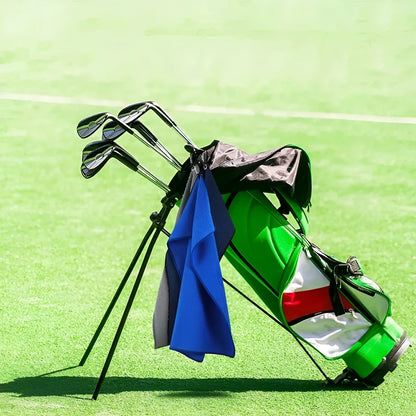 Waffle weave golf ball cleaning cloth in choice of colours with textured surface