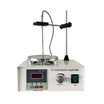 Digital display laboratory magnetic stirrer with heating plate, model XLD-85-2, on a benchtop.