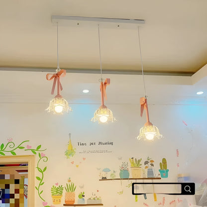 Bow restaurant small pendant lamp in cream style with ceramic or crown shade and LED light source option