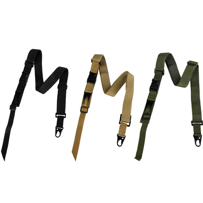 148cm nylon crossbody sling strap with alloy snap button buckle in black, army green, or khaki