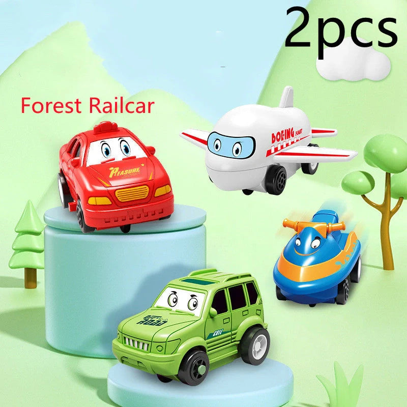 DIY Electric Railroad Speeder Toy with puzzle tracks and automatic car