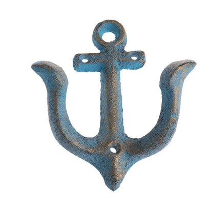 Industrial wrought iron wall hooks for coats and hats in various colours
