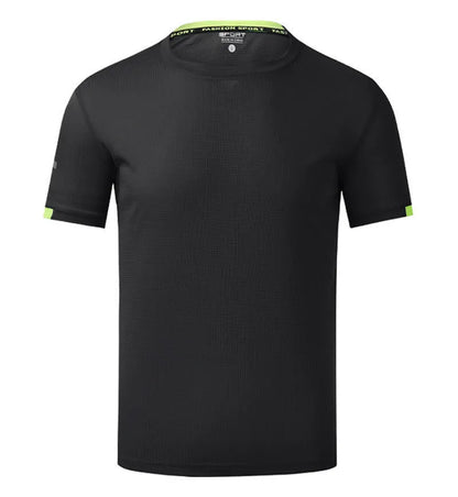 Ice silk quick-drying short sleeve shirt in solid colour with sports styling