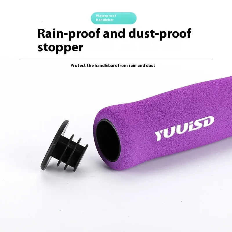 Mountain bike handle cover in soft sponge material with shock absorber design